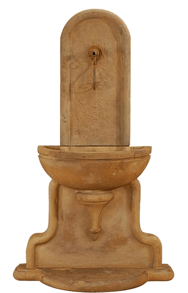Livia Wall Outdoor Cast Stone Garden Fountain For Spout Fountain Tuscan